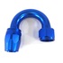 (one)16AN-AN16 180Degree Swivel Oil/Fuel/Gas Line Hose End Fitting Adapter Blue