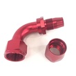 (one) 16AN AN16 90 Degree Swivel Oil/Fuel/Gas Line Hose End Fitting Adapter Red