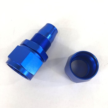 (One) 16AN AN16 Straight Swivel Oil/Fuel/Gas Line Hose End Fitting Adapter Blue