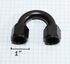 (one) AN8 Female to 8AN AN-8 Female 180 Degree U Shape Swivel Fitting Adapter