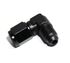 (one) Black AN4 Female to 4AN AN-4 Male 90 Degree Flare Swivel Fitting Adapter