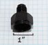 (one) Black AN10 Female to 6AN AN-6 Male Straight Flare Swivel Fitting Adapter