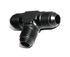 (one) AN8 8-AN Male to 2x AN8 8-AN Male Black 3-Way Tee T-Piece Fitting Adapter