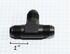 (one) AN8 8-AN Male to 2x AN8 8-AN Male Black 3-Way Tee T-Piece Fitting Adapter