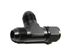 (one)AN8 8-AN Female to 2x AN8 8-AN Male Black 3-Way Tee T-Piece Fitting Adapter