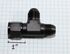 (one)AN8 8-AN Female to 2x AN8 8-AN Male Black 3-Way Tee T-Piece Fitting Adapter