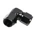 (one) Black AN8 Female to 8AN AN-8 Female 90 Degree Flare Swivel Fitting Adapter