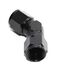 (one) Black 45 Degree AN8 Female to 8AN AN-8 Female Flare Swivel Fitting Adapter