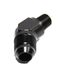 (one) Black AN8 8-AN Male to 1/4NPT Male 45 Degree Flare Fitting Adapter