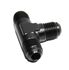 (one) AN6 6-AN Male to 2x AN6 6-AN Male Black 3-Way Tee T-Piece Fitting Adapter