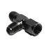 (one)AN6 6-AN Female to 2x AN6 6-AN Male Black 3-Way Tee T-Piece Fitting Adapter