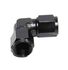 (one) Black AN6 Female to 6AN AN-6 Female 90 Degree Flare Swivel Fitting Adapter