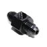 (one) Black 4AN to Male AN4 Straight Fitting Adapter + 1/8NPT Pressure/Temp Port