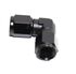 (one) 90 Degree Black AN4 Female to 4AN AN-4 Female Flare Swivel Fitting Adapter