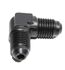 (one)Black AN4 4-AN Male to 4AN AN-4 Male 90 Degree Flare Swivel Fitting Adapter