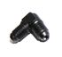 (one)Black AN4 4-AN Male to 4AN AN-4 Male 90 Degree Flare Swivel Fitting Adapter