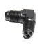 (one)Black AN4 4-AN Male to 4AN AN-4 Male 90 Degree Flare Swivel Fitting Adapter