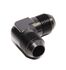 (one) 10AN Male to AN-10 Male 90 Degree Swivel Fuel Oil Gas Line Fitting Black