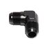 (one) 10AN Male to AN-10 Male 90 Degree Swivel Fuel Oil Gas Line Fitting Black