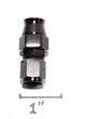 (one) AN4 4AN AN-4 Straight Swivel Fuel Oil Gas Line PTFE Hose End Fitting Black