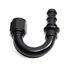 (one) 10AN AN-10 180 Degree Black Push On/ Push Lock Hose End Fitting Adapter