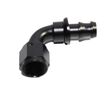 (one) 90 Degree AN8 8AN AN-8 Push On/ Push Lock Hose End Fitting Adapter Black