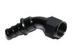 (one)45 Degree AN12 12AN AN-12 Push On/ Push Lock Hose End Fitting Adapter Black