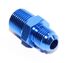 6AN AN-6 TO 3/8NPT Male Thread Aluminum Anodized Fitting Adapter BLUE