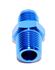 6AN AN-6 TO 3/8NPT Male Thread Aluminum Anodized Fitting Adapter BLUE