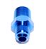 6AN AN-6 TO 3/8NPT Male Thread Aluminum Anodized Fitting Adapter BLUE