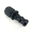 (one) AN10 Straight Push Lock Oil/Fuel/Gas Hose Line End Fitting Adapter Black