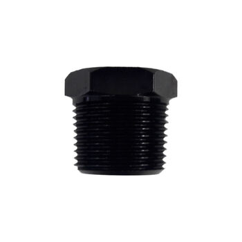 One (1) Black Aluminum Oil Filter with 1/2-28 to 3/4NPT Threading