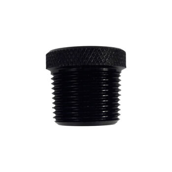 One (1) Black Aluminum Oil Filter with 1/2-28 to 3/4NPT Round Threading