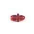 -8AN Male to -10AN Male Thread Straight Hose End Fitting Adapter Red