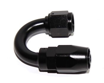 AN6 180 Degree Swivel Fuel Oil Gas Line Hose End Fitting Adapter Black+Black New