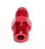 4AN AN-4 TO M12X1.5 NPT Male Thread Aluminum Anodized Fitting Adapter RED