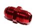 -10AN Male to-10AN Male Thread Straight Aluminum Anodized Fitting Adapter Red