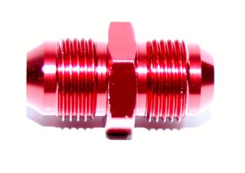 New -8AN Male to -8AN Male Thread Straight Aluminum Hose End Fitting Adapter Red