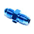 Blue -4AN Male to -4AN Male 0 Degree Straight Aluminum Anodized Fitting Adapter