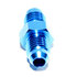 Blue -4AN Male to -4AN Male 0 Degree Straight Aluminum Anodized Fitting Adapter