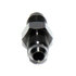 Black -4AN Male to -4AN Male 0 Degree Straight Aluminum Anodized Fitting Adapter