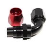 Black+Red 90 Degree Swivel Oil/Fuel/Gas Line Hose End Fitting Adapter -12AN AN12