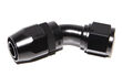 BLACK -12AN AN12 45 Degree Swivel Oil/Fuel/Gas Line Hose End Fitting Adapter