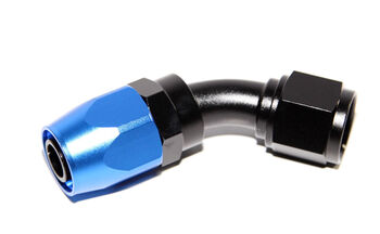 New Black+Blue AN10 45 Degree Swivel Oil/Fuel/Gas Line Hose End Fitting Adapter