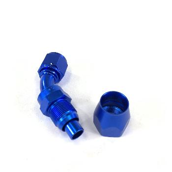 45 Degree -8AN Female Swivel Oil/Fuel/Gas Line Hose End Fitting Adapter Blue