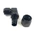 (one) 12AN AN12 Union Elbow Fitting Black 90