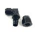 (one) 12AN AN12 Union Elbow Fitting Black 90