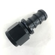 (one) AN12 Straight Push Lock Oil/Fuel/Gas Hose Line End Fitting Adapter Black