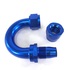 (one)16AN-AN16 180Degree Swivel Oil/Fuel/Gas Line Hose End Fitting Adapter Blue