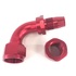 (one) 16AN AN16 90 Degree Swivel Oil/Fuel/Gas Line Hose End Fitting Adapter Red